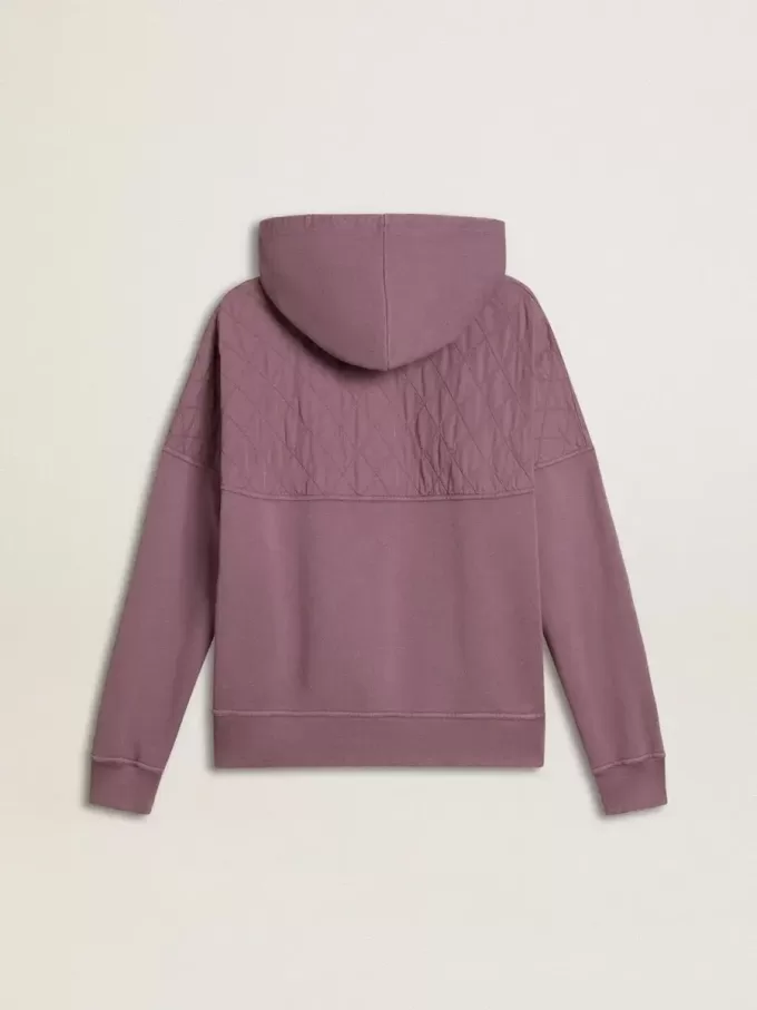 Sudadera unisex de algodón malva con estampado en la parte delantera Sudadera unisex de algodón malva con estampado en la parte delantera