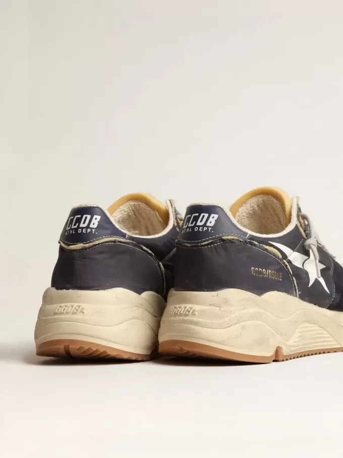 Suela de nylon azul con estrella blanca estampada