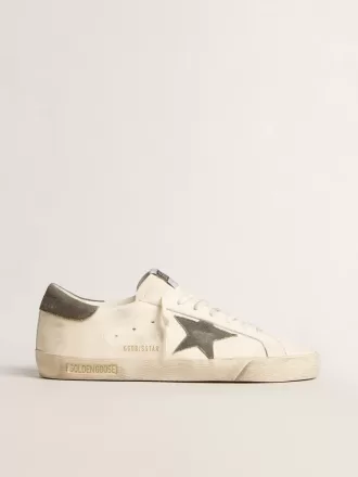 Super-Star en napa con estrella y lengüeta del talón en ante gris