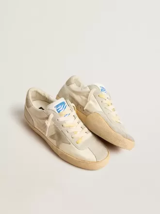 Super-Star LAB para hombre en nailon con estrella gris paloma e inserciones de ante gris hielo