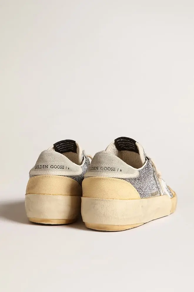 Super-Star LAB para mujer con estrella blanca y parte superior con purpurina Swarovski Super-Star LAB para mujer con estrella blanca y parte superior con purpurina Swarovski