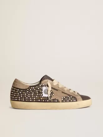 Super-Star LTD en nubuck gris con perlas Swarovski y estrella de ante
