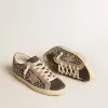 Super-Star LTD en nubuck gris con perlas Swarovski y estrella de ante