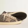 Super-Star LTD en nubuck gris con perlas Swarovski y estrella de ante