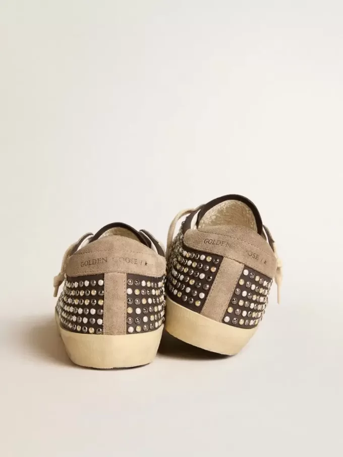 Super-Star LTD en nubuck gris con perlas Swarovski y estrella de ante