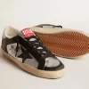 Super-Star LTD en piel metalizada con estrella e inserciones de piel negra