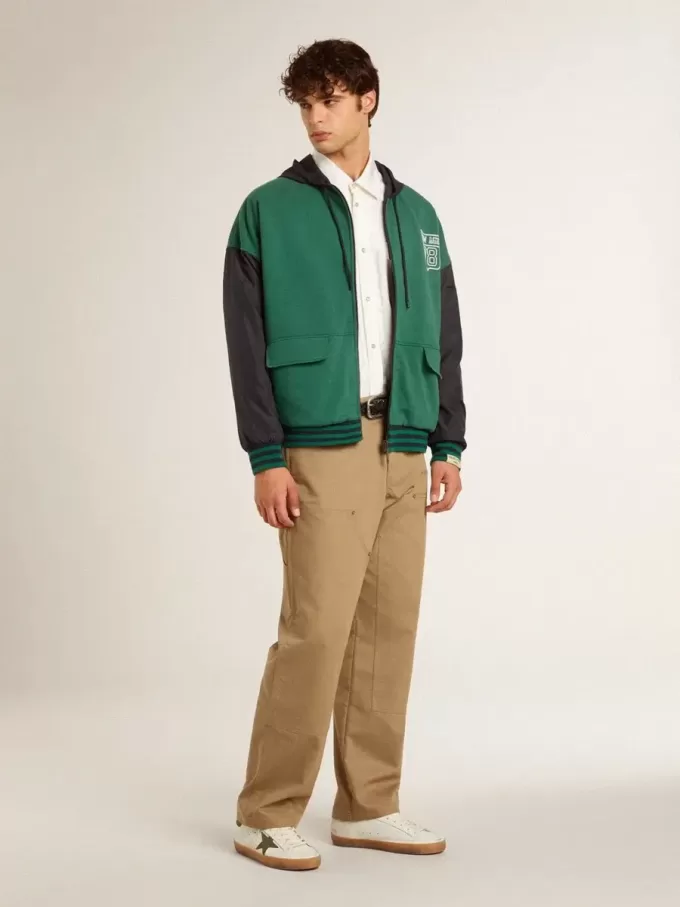 Super-Star LTD para hombre con estrella y lengüeta en el talón de nubuck verde militar Super-Star LTD para hombre con estrella y lengüeta en el talón de nubuck verde militar