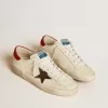 Super-Star LTD para hombre en napa con estrella metalizada y lengüeta del talón en nubuck