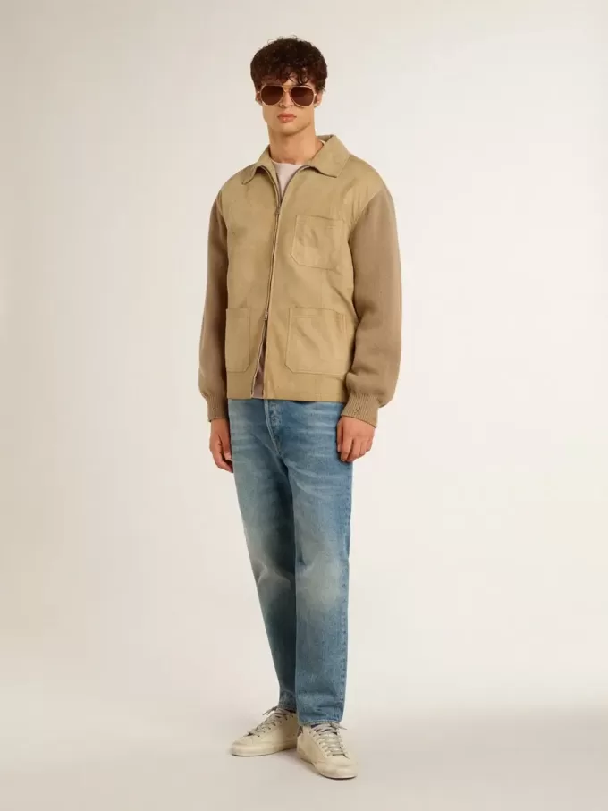 Super-Star LTD para hombre en nubuck con estrella de cuero blanco y lengüeta azul en el talón Super-Star LTD para hombre en nubuck con estrella de cuero blanco y lengüeta azul en el talón