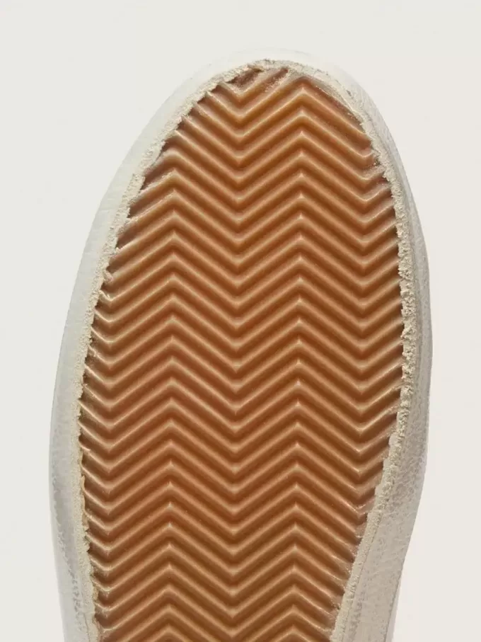 Super-Star LTD para hombre en piel blanca con estrella y lengüeta del talón en piel azul claro