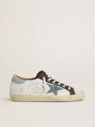 Super-Star LTD para mujer con estrella de ante azul claro y lengüeta del talón de lona azul claro