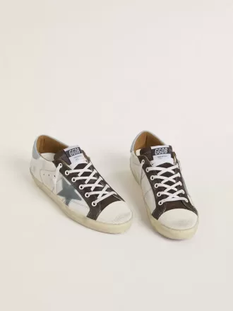 Super-Star LTD para mujer con estrella de ante azul claro y lengüeta del talón de lona azul claro