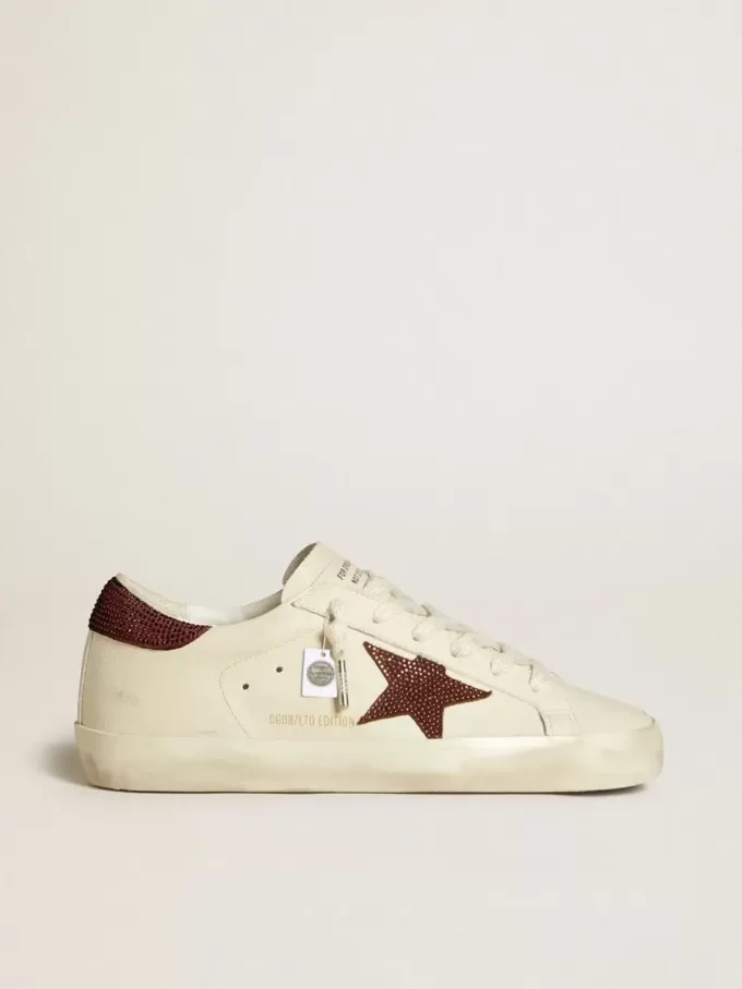 Super-Star LTD para mujer con estrella de ante y lengüeta en el talón con cristales Swarovski