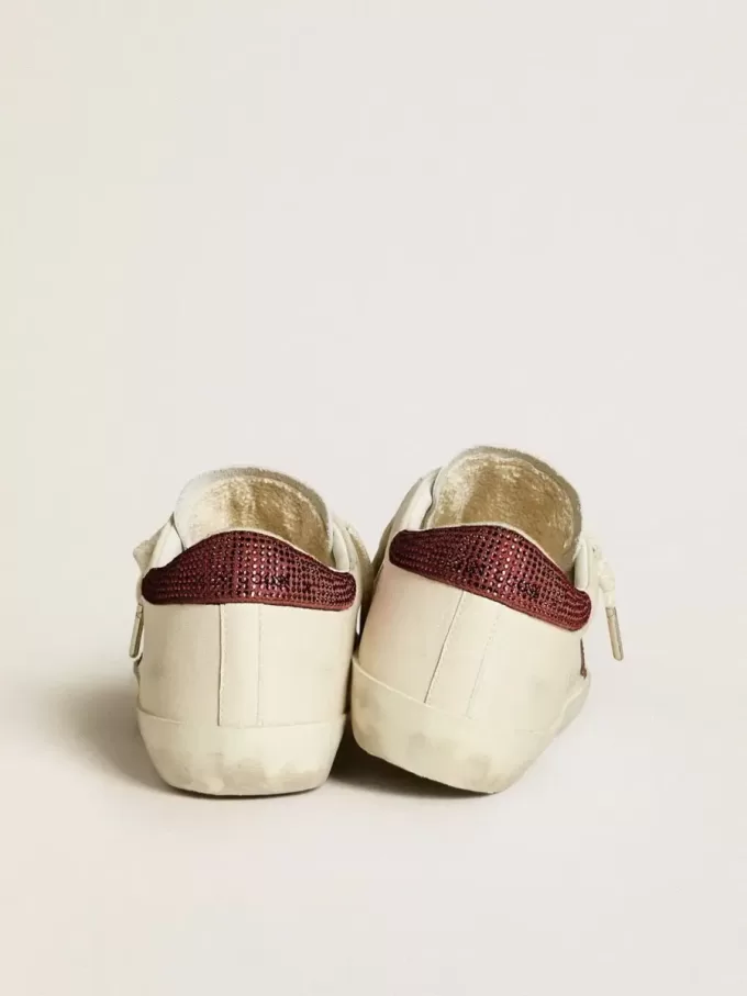 Super-Star LTD para mujer con estrella de ante y lengüeta en el talón con cristales Swarovski