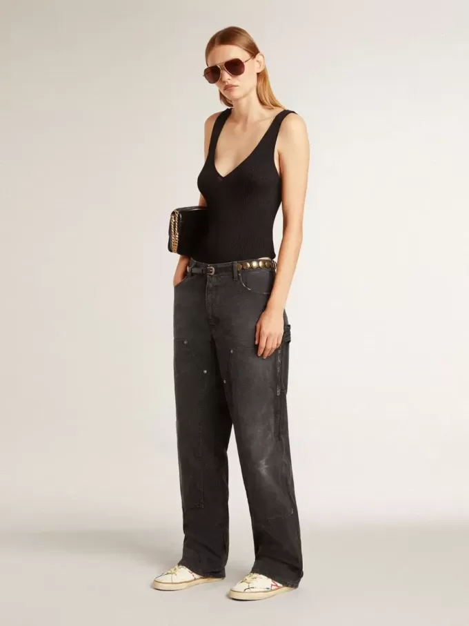 Super-Star LTD para mujer con estrella perforada y lengüeta metálica en el talón.