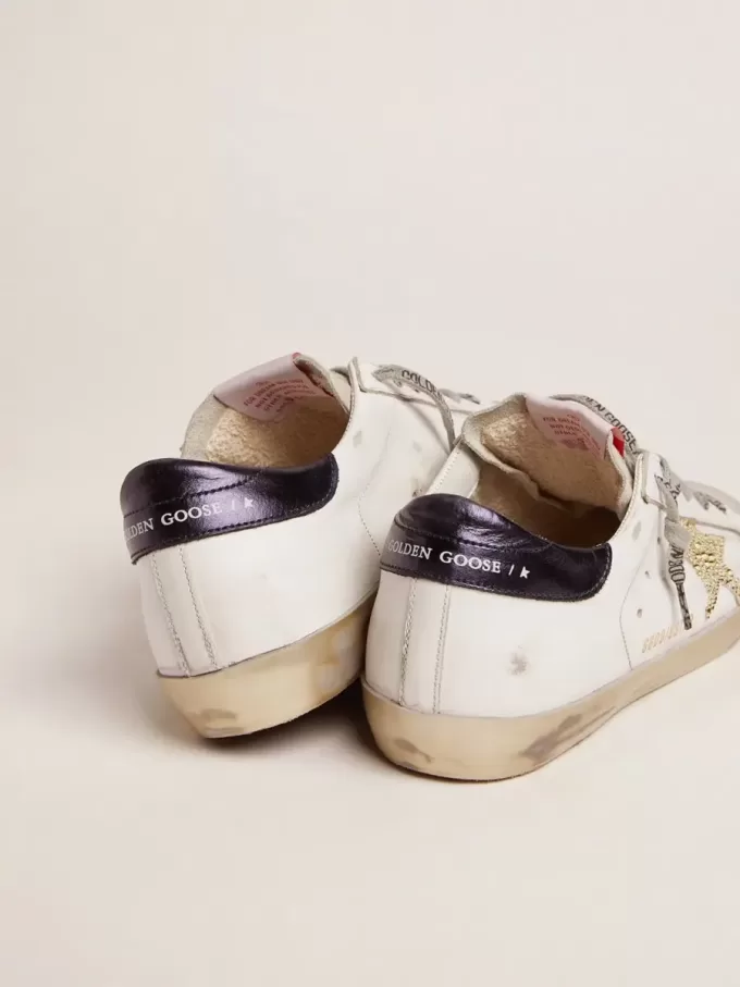 Super-Star LTD para mujer con lengüeta azul en el talón y estrella de cristal Swarovski