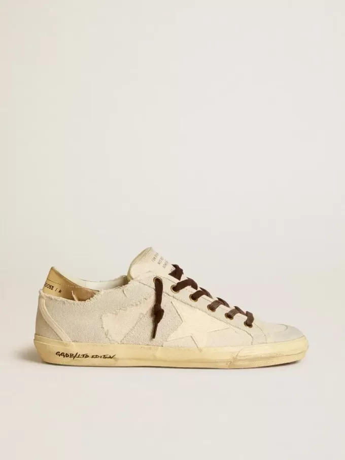 Super-Star LTD para mujer en lona con estrella de TPU y lengüeta de cuero en el talón