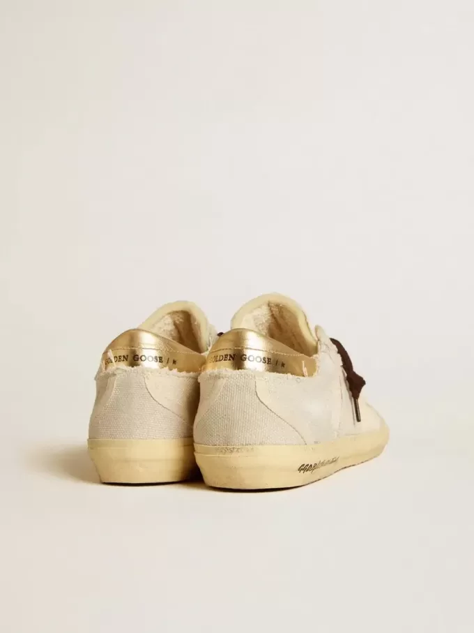 Super-Star LTD para mujer en lona con estrella de TPU y lengüeta de cuero en el talón