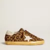 Super-Star LTD para mujer en piel de potro con estampado de leopardo, estrella de piel y lengüeta en el talón