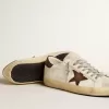 Super-Star para hombre con estrella de lona y lengüeta del talón de cuero marrón oscuro Super-Star para hombre con estrella de lona y lengüeta del talón de cuero marrón oscuro