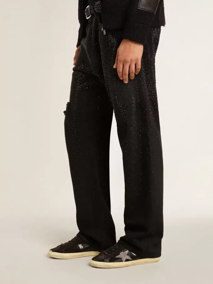 Super-Star para hombre en ante y cristales Swarovski con estrella plateada