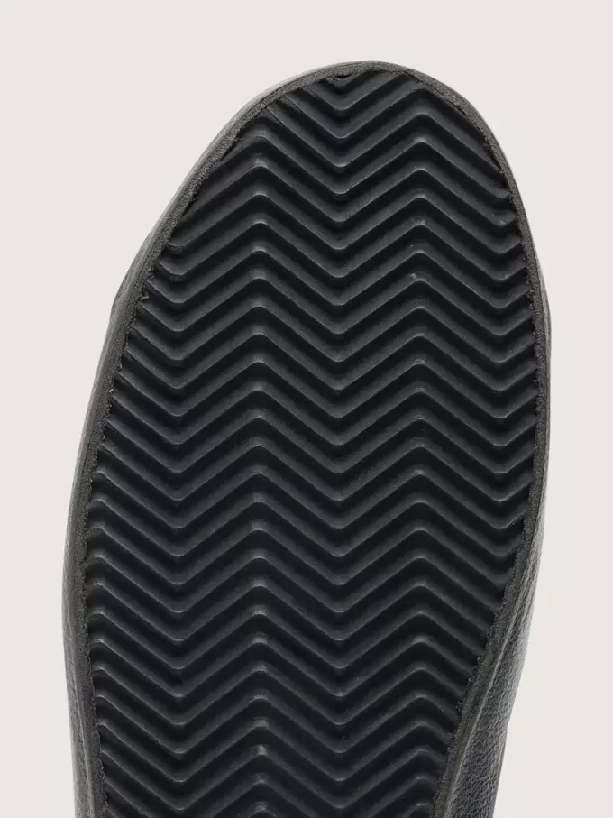 Super-Star para hombre en napa negra con estrella y lengüeta del talón en ante negro