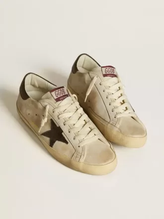 Super-Star para hombre en piel con estrella de denim negro y lengüeta del talón en piel negra Super-Star para hombre en piel con estrella de denim negro y lengüeta del talón en piel negra