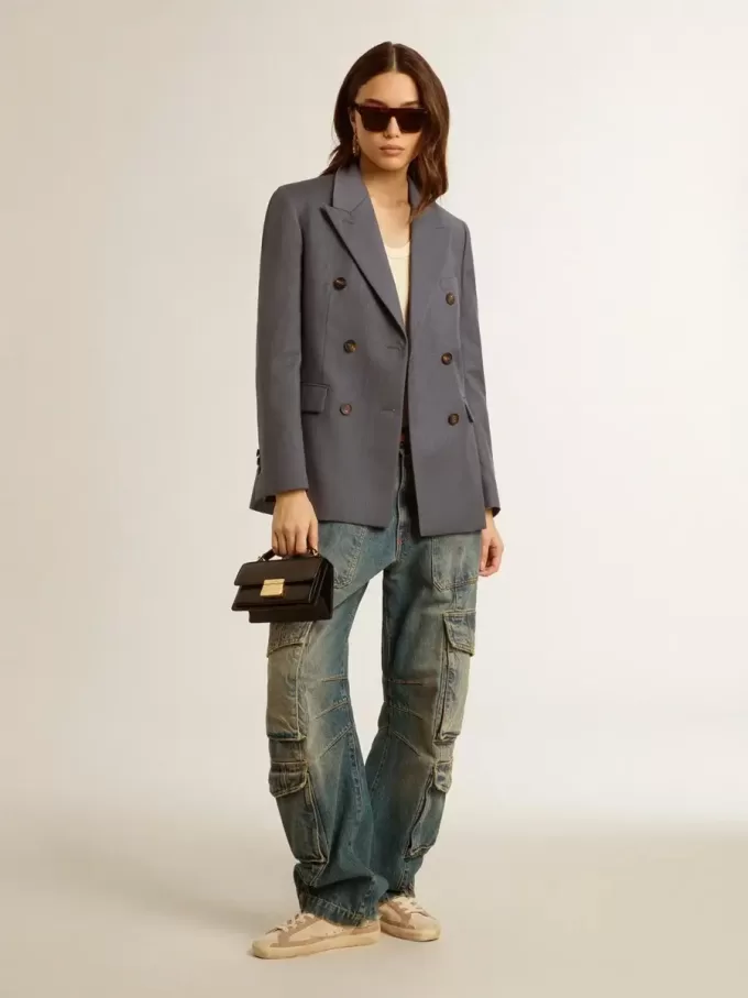 Super-Star para mujer en ante rosa pálido con estrella de ante y lengüeta del talón en platino