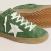 Super-Star para mujer en ante verde con estrella blanca