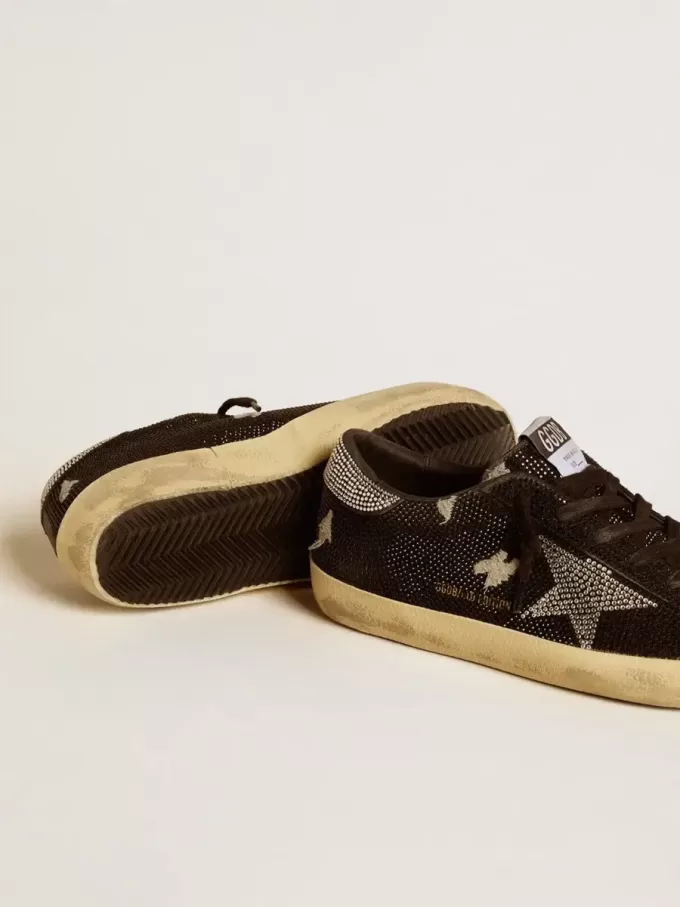 Super-Star para mujer en ante y cristales Swarovski con estrella plateada Super-Star para mujer en ante y cristales Swarovski con estrella plateada