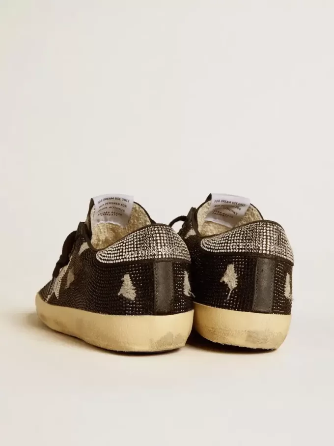 Super-Star para mujer en ante y cristales Swarovski con estrella plateada Super-Star para mujer en ante y cristales Swarovski con estrella plateada