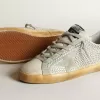 Super-Star para mujer en nubuck blanco envejecido con cristales Swarovski