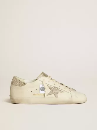 Super-Star para mujer en piel napa con estrella de cristal Swarovski y lengüeta en el talón