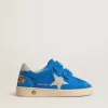 Teen Ball Star en ante azul claro con estrella y lengüeta en el talón de nubuck gris