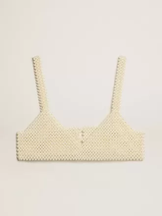 Top de perlas para mujer