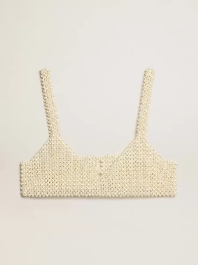 Top de perlas para mujer