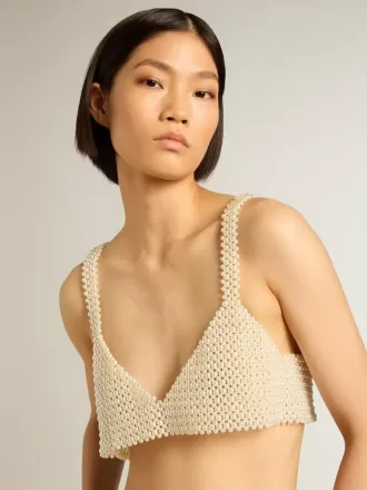 Top de perlas para mujer
