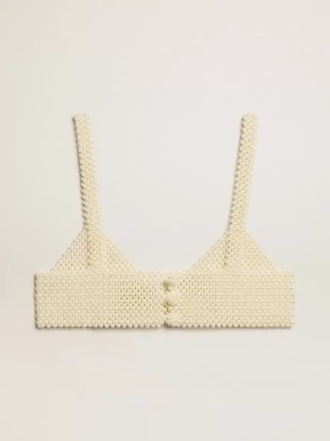 Top de perlas para mujer