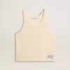 Top sin mangas color pergamino