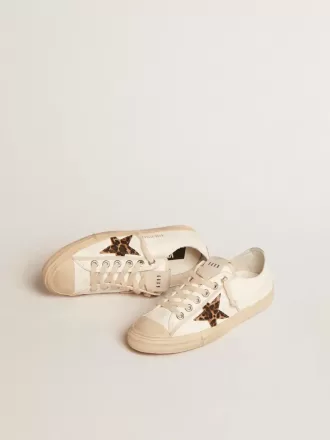 V-Star LTD en napa con estrella de piel de potro y lengüeta plateada en el talón