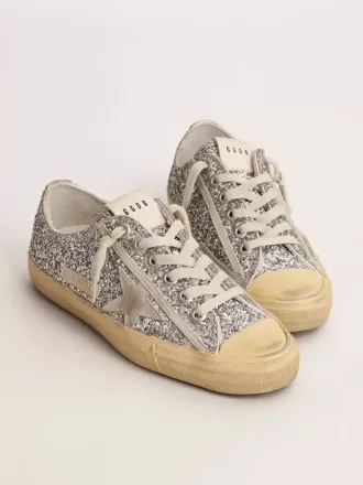 V-Star LTD para mujer en plata brillante con estrella de ante gris hielo