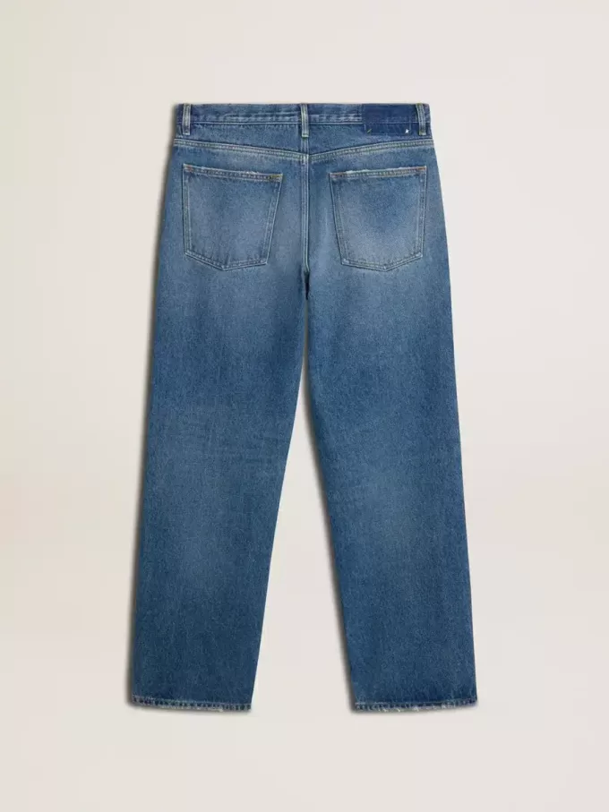 Vaqueros holgados azul medio lavado