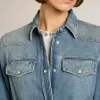 Vestido camisero de mujer en denim con cinturón