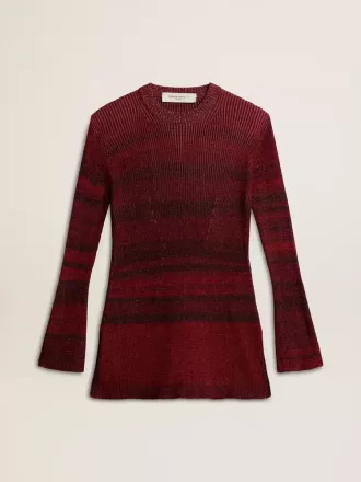 Vestido de algodón con rayas irregulares