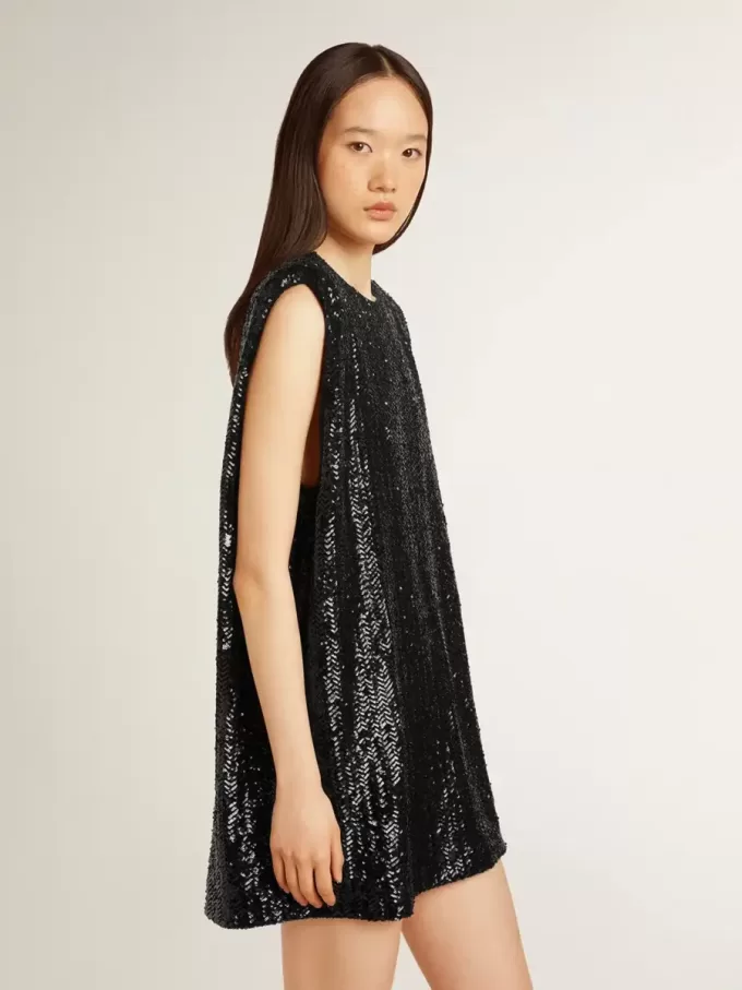 Vestido negro con lentejuelas para mujer Vestido negro con lentejuelas para mujer