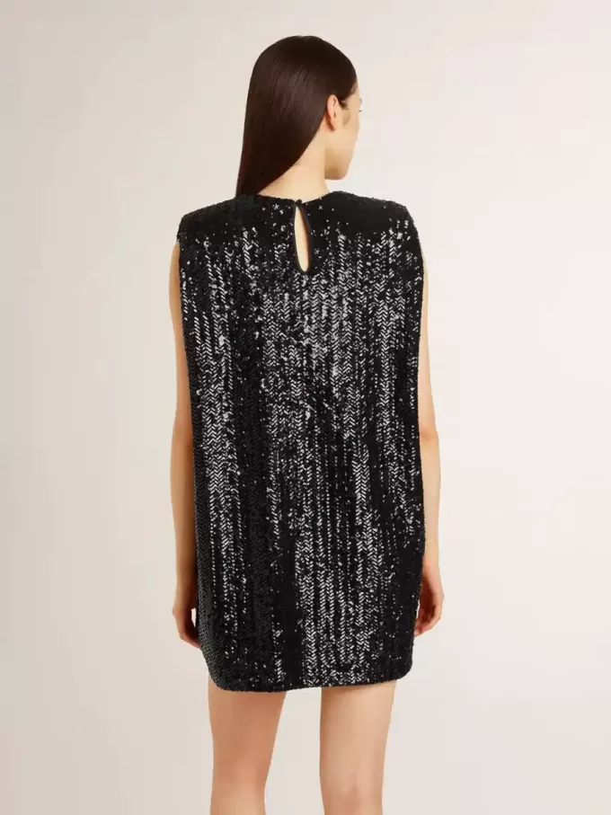 Vestido negro con lentejuelas para mujer Vestido negro con lentejuelas para mujer