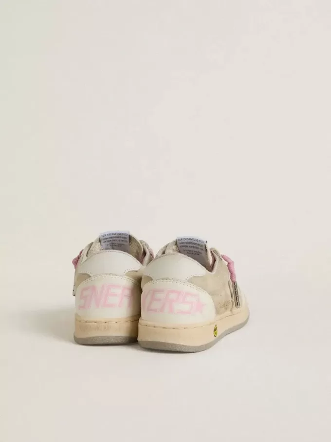 Junior Ball Star en ante perlado con estrella y lengüeta en el talón de piel