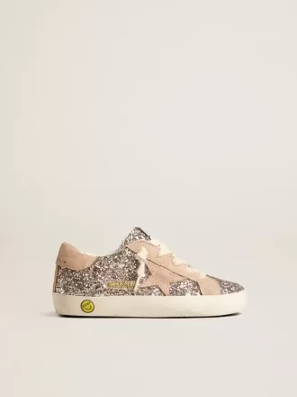 Young Super-Star con purpurina, estrella de ante y lengüeta en el talón