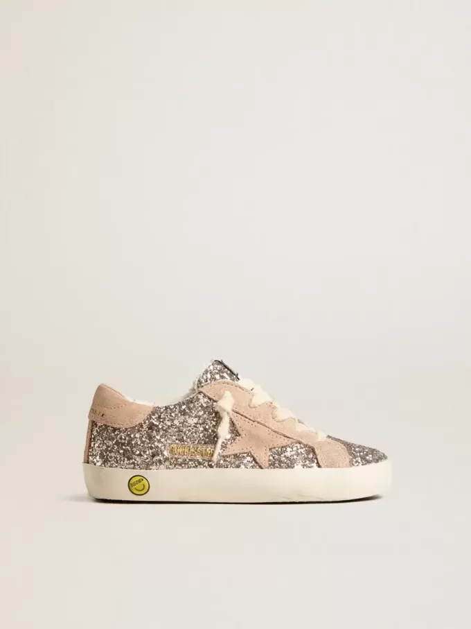 Young Super-Star con purpurina, estrella de ante y lengüeta en el talón