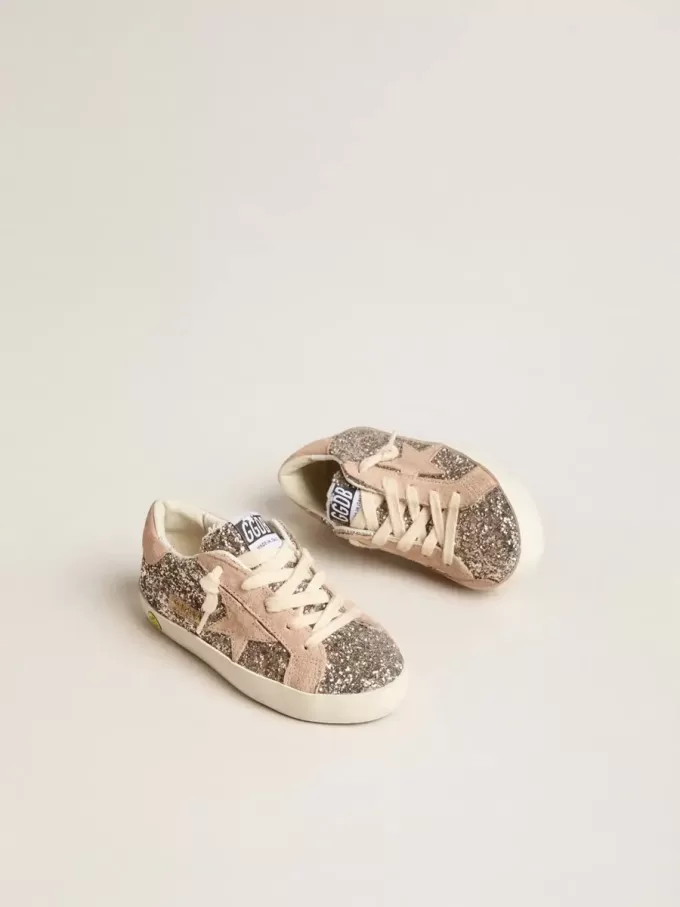 Young Super-Star con purpurina, estrella de ante y lengüeta en el talón